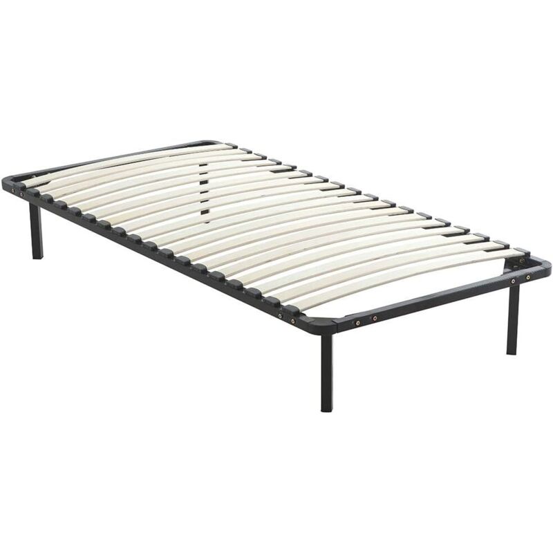Sommier à Lattes 90 x 190 cm avec 6 Pieds, Épaisseur 29 cm,Sommier à Lattes lit pour Adulte et Enfant en Bois (90x190x29 cm) - Dewinner