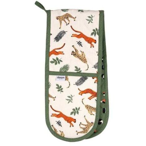 Dexam Leopard Print Double Oven Gloves