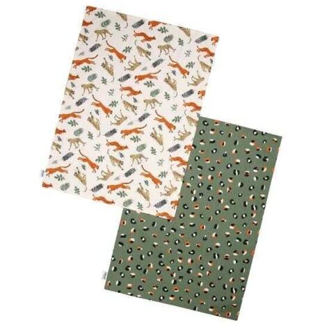 Dexam Leopard Print Set of 2 Tea Towels