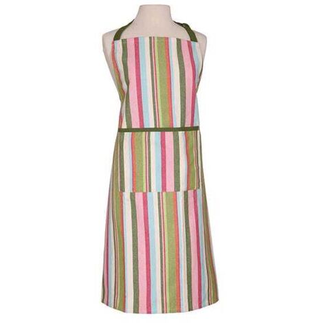 Dexam Recycled Cotton Striped Adult Apron Green