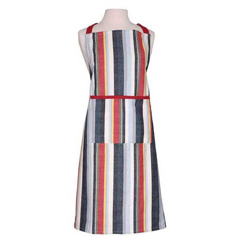 Dexam Recycled Cotton Striped Adult Apron Red