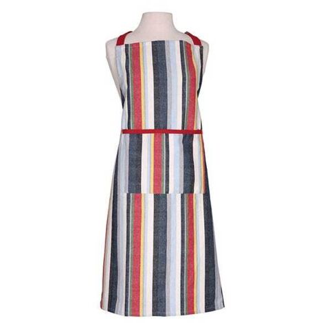 Dexam Recycled Cotton Striped Adult Apron Red
