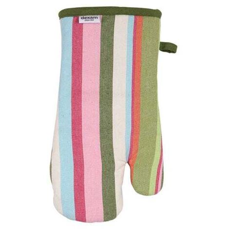 Dexam Recycled Cotton Striped Gauntlet Green