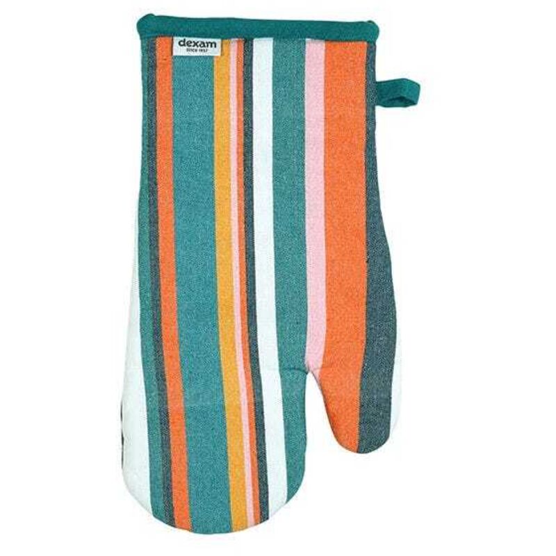 Recycled Cotton Striped Gauntlet Teal - Dexam