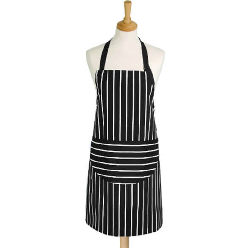 Rushbrookes Butchers Stripe Medium Apron Slate Grey - Dexam