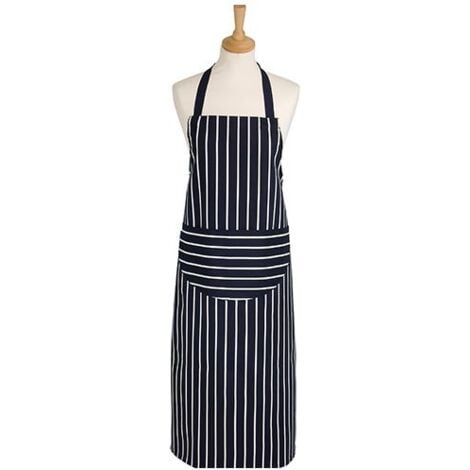 Dexam Rushbrookes Classic Butchers Stripe Adult Apron Long Navy