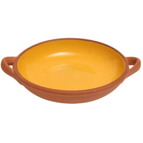 Dexam Sintra Large Glazed Terracotta Tapas Dish Ochre