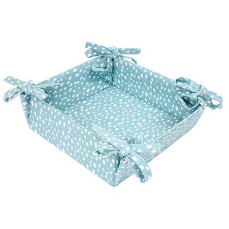 Dexam Sintra Recycled Cotton Spotted Bread Basket Duck Egg
