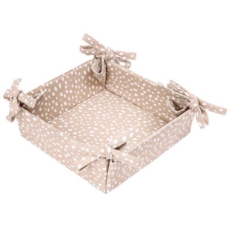 Dexam Sintra Recycled Cotton Spotted Bread Basket Stone