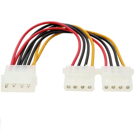 Dexlan 146610 - Cable de alimentación (5.25" Macho/ 2 x 5.25" hembra, 20 cm)