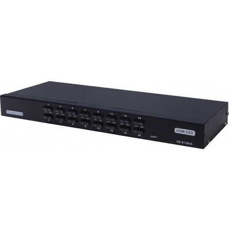 DEXLAN KVM SWITCH 16 Ports HDMI 4K/ USB 2.0 avec câbles (066516)