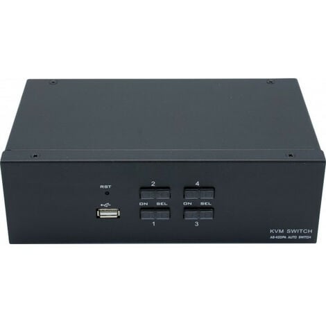 DEXLAN KVM SWITCH DisplayPort 4K/USB/Audio 2 ports + câbles (063042)