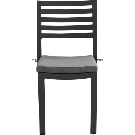 DEXTER - sedia da giardino in alluminio impilabile con cuscino