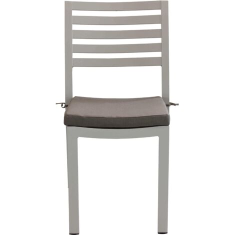 DEXTER - sedia da giardino in alluminio impilabile con cuscino