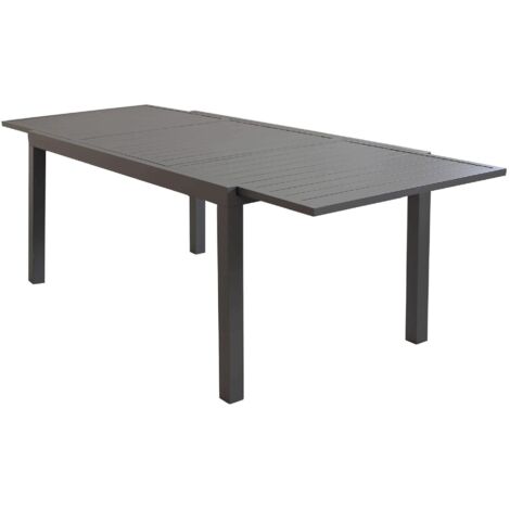 DEXTER - set tavolo in alluminio cm 160/240 x 90 x 75 h con 4 poltrone Carpenter