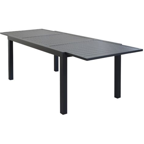 DEXTER - set tavolo in alluminio cm 160/240 x 90 x 75 h con 4 poltrone Venus