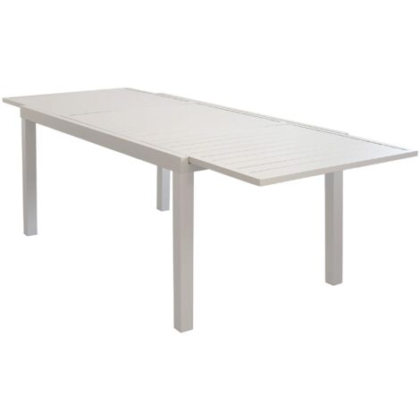 DEXTER - set tavolo in alluminio cm 160/240 x 90 x 75 h con 6 poltrone Dexter