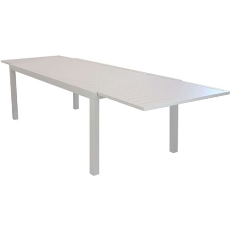 DEXTER - set tavolo in alluminio cm 200/300 x 100 x 74 h con 8 poltrone Dexter
