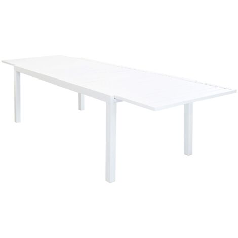 DEXTER - set tavolo in alluminio cm 200/300 x 100 x 74 h con 8 sedie e 2 poltrone Dexter