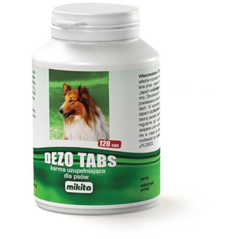 Dezo Tabs Mikita Complément alimentaire pour chien neutralise les odeurs 120 comprimés