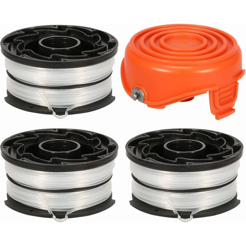 DF-065 Spools compatibles avec Black and Decker GH710 GH700 GH750 RC-065, DF-065-BKP Weed Eater Refills Line 36ft 0.065 » Auto-Feed Dual Line Edger+