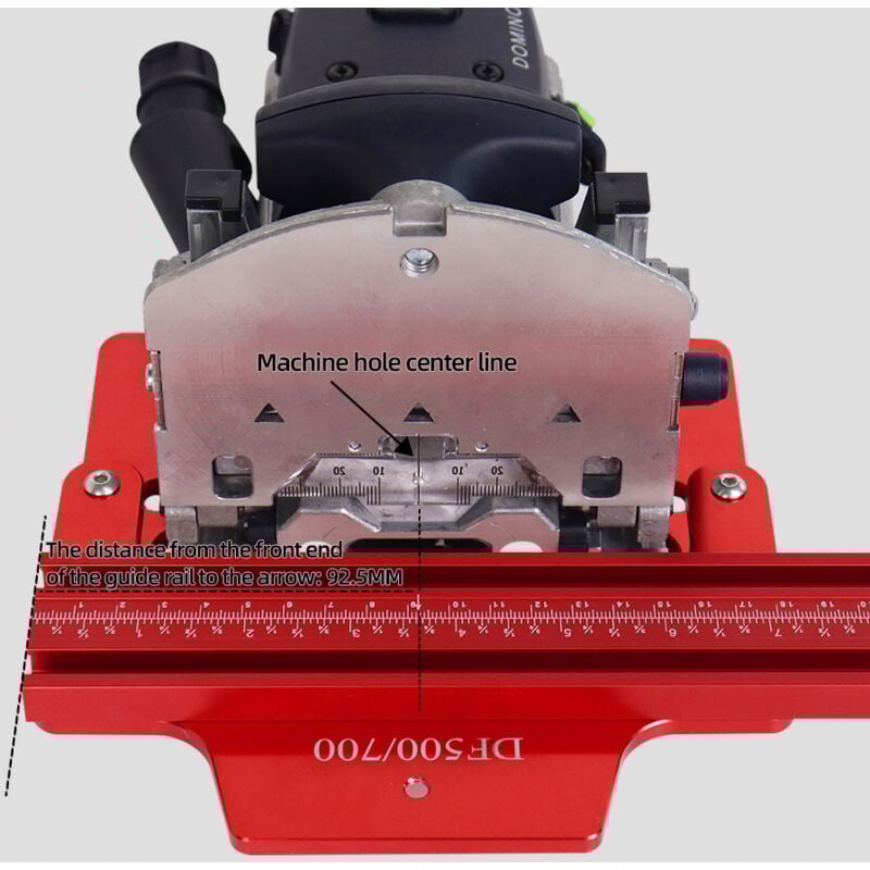 Dmtool - DF500/700 Système de base décalée - Métrique/Pouce Scie sauteuse à tenon pour le travail du bois 1500mm Connexion Fente Poinçonnage