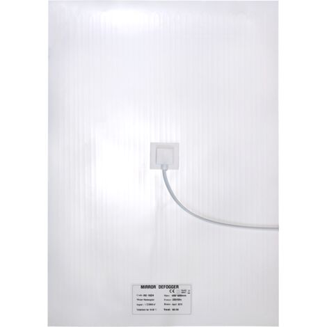 DFG-4030@110 : Désembueur de miroirs 40 x 30 cm, 110 V CA, PET (Dupont), 0,06 m²
