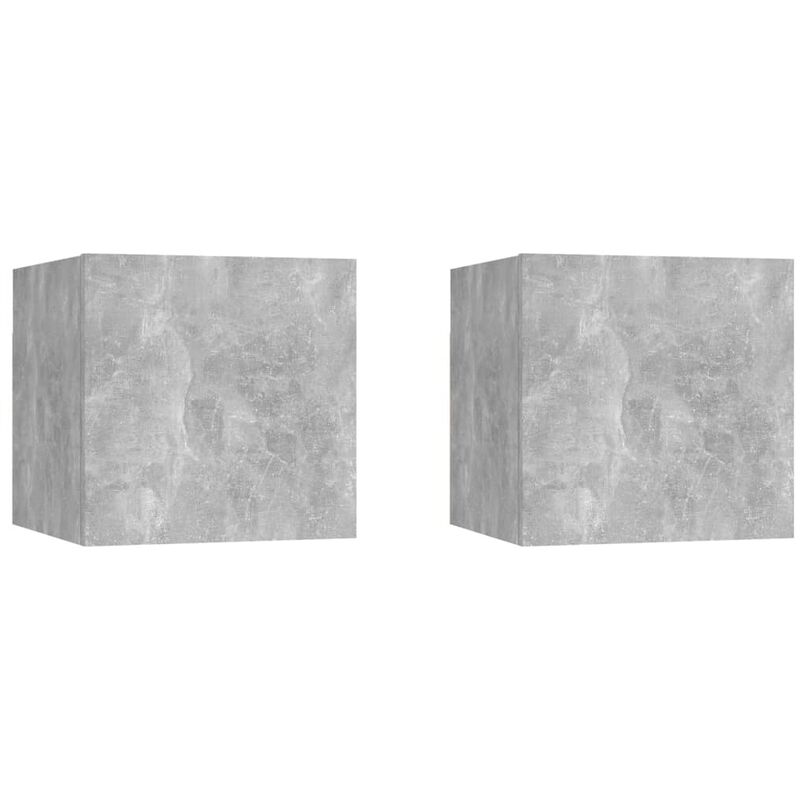 Définissez 2 tables de chevet avec un design moderne et unique avec porte disponible en différentes couleurs Couleur : Béton