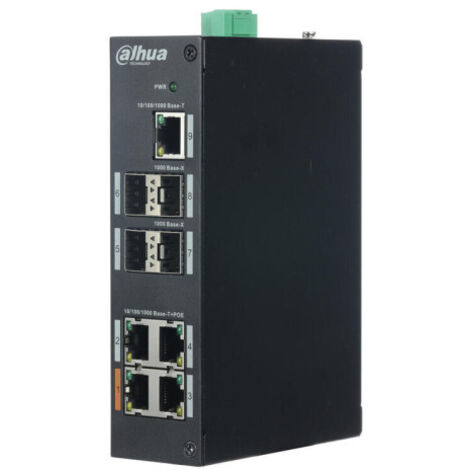 (DH-PFS3409-4GT-V2) SWITCH POE 4 PUERTOS 10/100/1000 +1 UPLINK GIGABIT +4SFP 96W 802.3AT LAYER 2