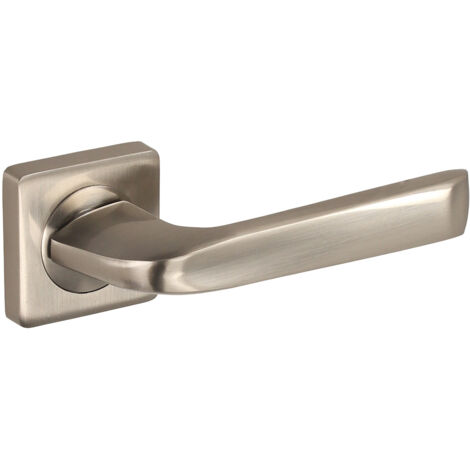 DH87 Türgriff, Erba, Basic Line, quadratisches Schild, gebürstetes Nickel