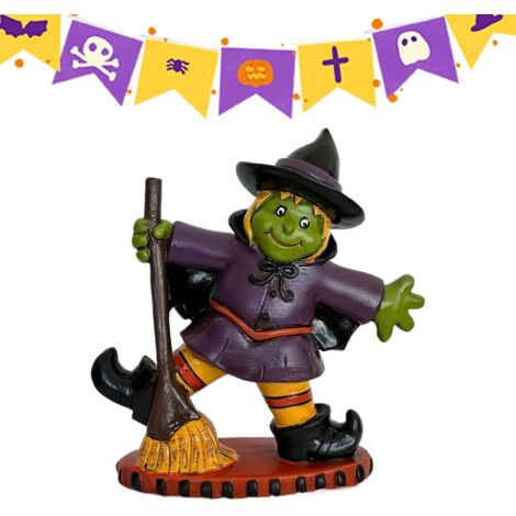 dHalloween avec balai Dcoration pour maison hante avec motif
