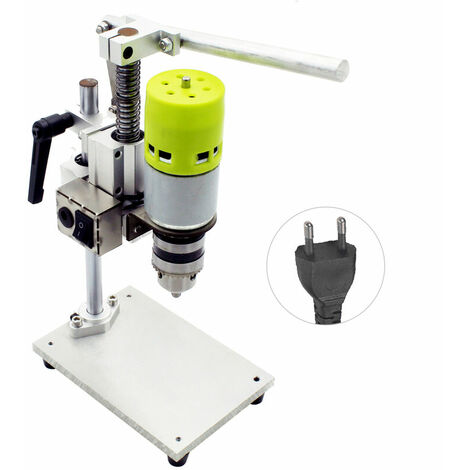 DHKLFA 100W Mini Perceuse D'établi électrique à 7 Vitesses, Mandrin 1.5-10Mm, Perceuse à Colonne De Haute Précision