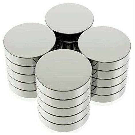 DHKLFA Aimant En Néodyme,20 Piece Ultra Puissant Pour Frigo 20X3Mm Petits Aimants Ronds Pour Réfrigérateur