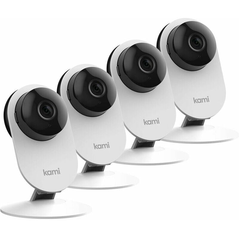 Caméra de sécurité domestique 2 pièces 3 moniteurs pour bébé, webcam pour nounou d'intérieur sans fil intelligente WiFi 1080p avec vision nocturne,