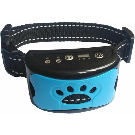 DHKLFA Collier anti-aboiement rechargeable pour chiens, dispositif anti-aboiement pour petits chiens de taille moyenne à grande, collier anti-aboiement pour chiens, (Bleu) ZHUOXAUN