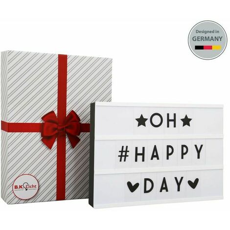DHKLFA Lightbox LED boîte tableau lumineuse avec lettres