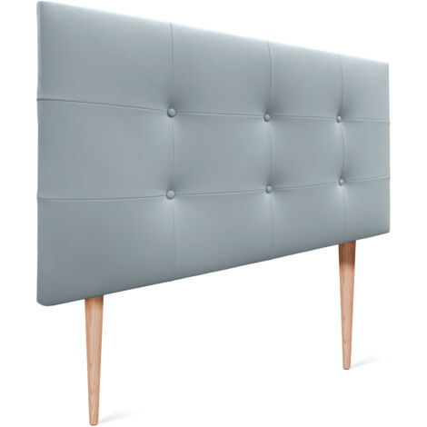 DHOME Cabecero, Cabezales de Cama Acolchado Capitoné 8cm de Grosor. Cabezal tapizado ACUALINE Tela y Polipiel. Cabeceros de Cama