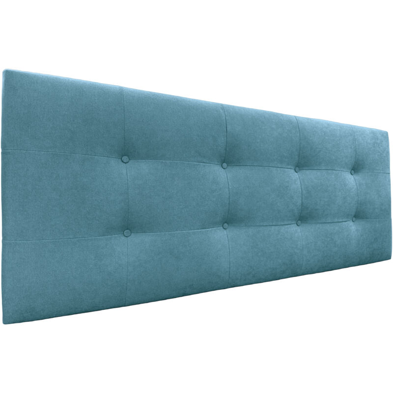 

Cabecero, Cabezales de Cama Capitoné para colgar. Cabezal tapizado ACUALINE (Tela Turquesa, 145x60cm (Camas 120/135/140)) - Turquesa - Dhome