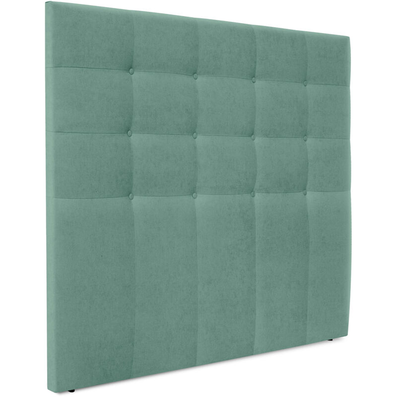 

Cabecero, Cabezales de Cama Capitoné hasta el Suelo. Cabezal tapizado ACUALINE (Tela Verde Agua, 145cm (Camas 120/135/140)) - Verde Agua - Dhome