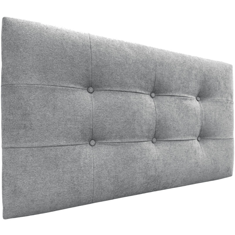 

Cabecero, Cabezales de Cama Capitoné para colgar. Cabezal tapizado ACUALINE (Tela Gris, 110x60cm (Camas 80/90/105)) - Gris - Dhome