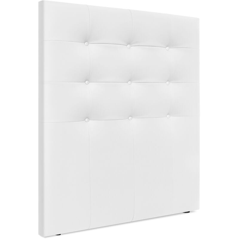 

Cabecero, Cabezales de Cama Capitoné hasta el Suelo. Cabezal tapizado ACUALINE (Polipiel Blanco, 110cm (Camas 80/90/105)) - Blanco - Dhome