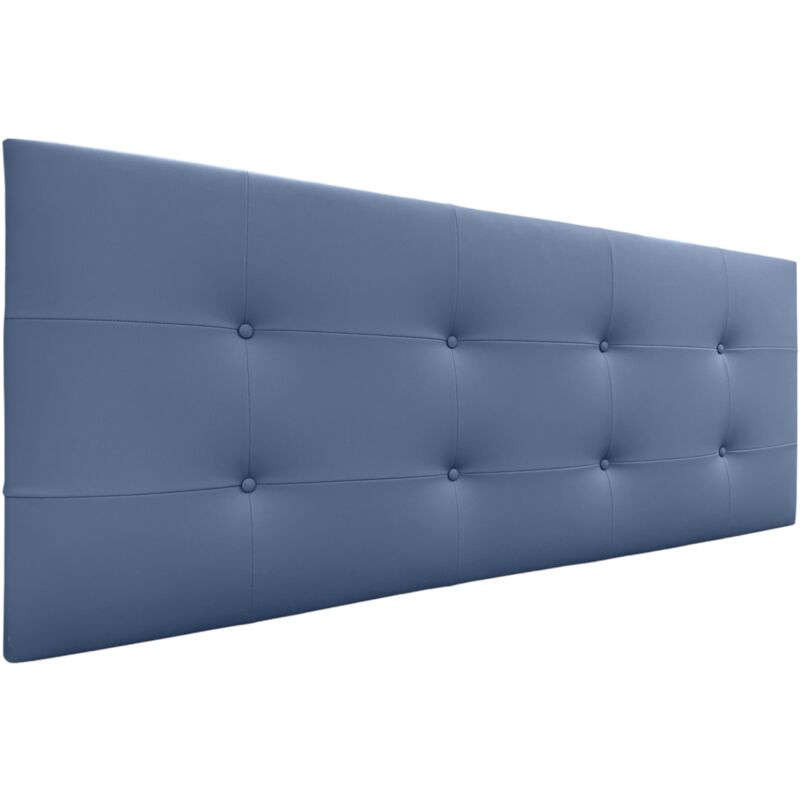 

Cabecero, Cabezales de Cama Capitoné para colgar. Cabezal tapizado ACUALINE (Polipiel Azul, 145x60cm (Camas 120/135/140)) - Azul - Dhome