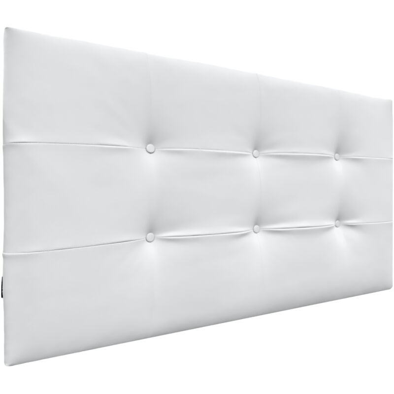 

Cabecero, Cabezales de Cama Capitoné para colgar. Cabezal tapizado ACUALINE (Polipiel Blanco, 110x60cm (Camas 80/90/105)) - Blanco - Dhome