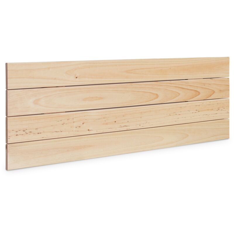 

Cabecero de Madera Maciza de Pino para Pared Estilo Palet Cabezal Dormitorio Cama Palets Herrajes incluidos (110x37 Palet 4, Crudo) - Crudo - Dhome