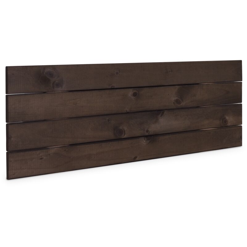 

Cabecero de Madera Maciza de Pino para Pared Estilo Palet Cabezal Dormitorio Cama Palets Herrajes incluidos (95x37 Palet 4, Wengué Rústico) - Wengué