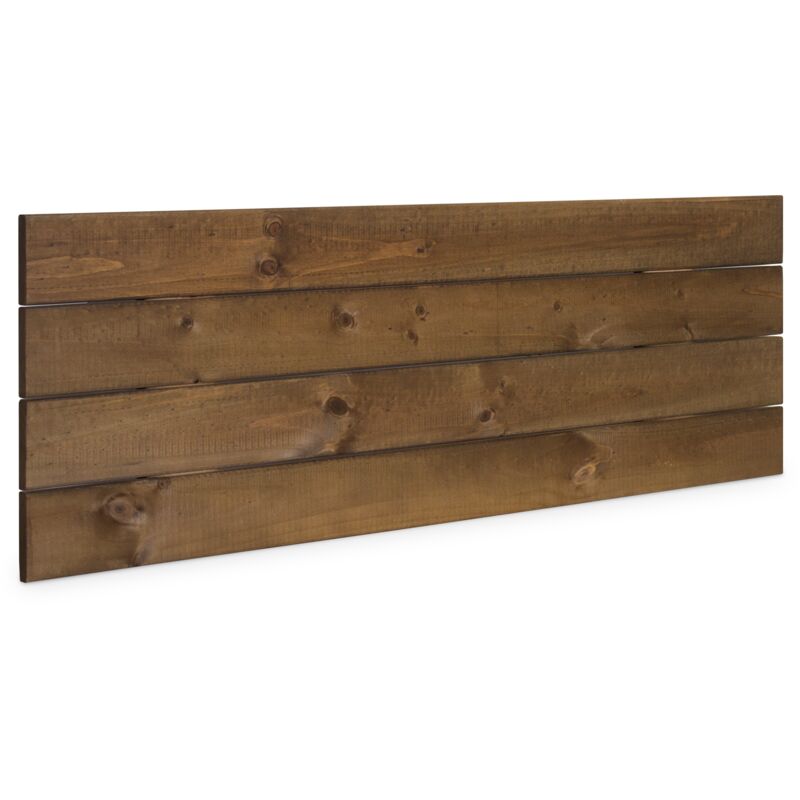 

DHOME Cabecero de Madera Maciza de Pino para Pared Estilo Palet Cabezal Dormitorio Cama Palets Herrajes incluidos (110x37 Palet 4, Castaño Rústico)