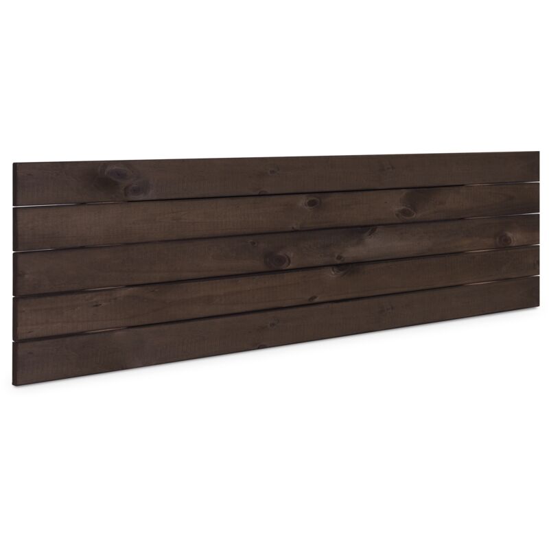 

Cabecero de Madera Maciza de Pino para Pared Estilo Palet Cabezal Dormitorio Cama Palets Herrajes incluidos (145x37 Palet 4, Wengué Rústico) - Wengué
