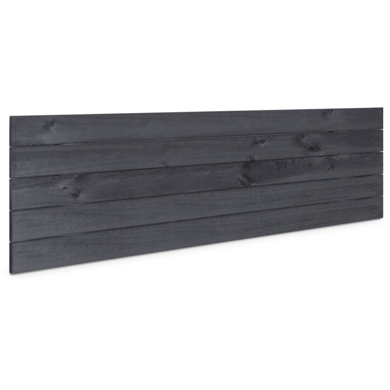 

DHOME Cabecero de Madera Maciza de Pino para Pared Estilo Palet Cabezal Dormitorio Cama Palets Herrajes incluidos (145x37 Palet 4, Ceniza Rústico)