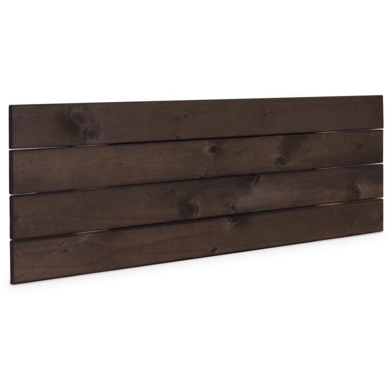 

Cabecero de Madera Maciza de Pino para Pared Estilo Palet Cabezal Dormitorio Cama Palets Herrajes incluidos (110x37 Palet 4, Wengué Rústico) - Wengué