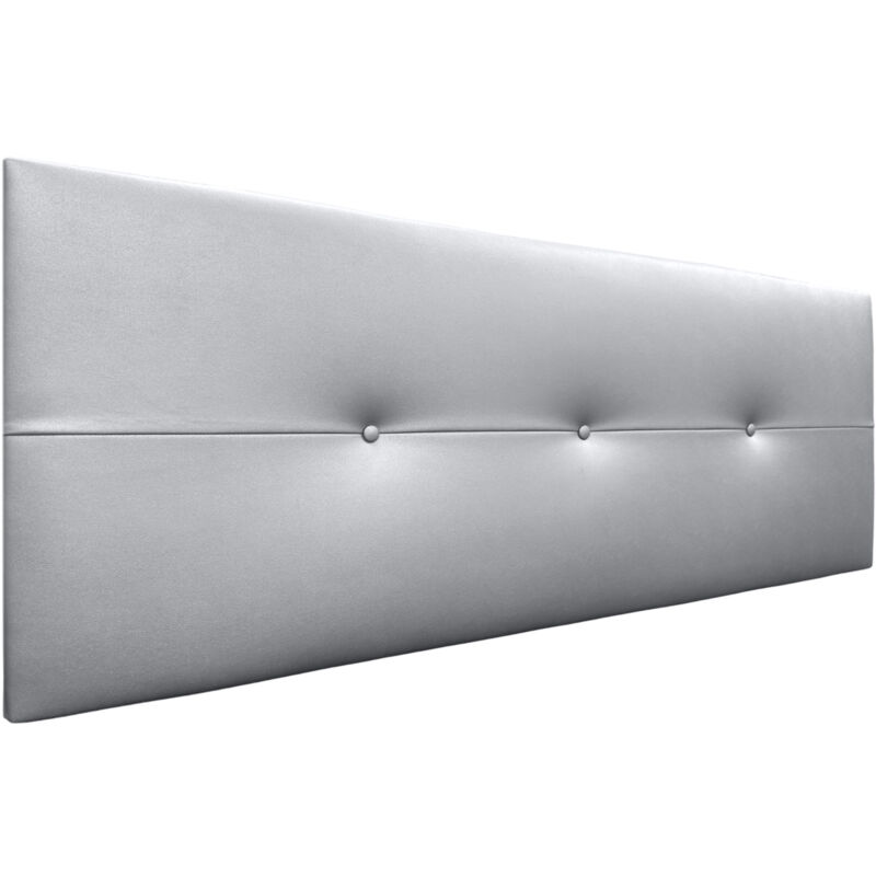 

DHOME Cabecero de Polipiel o Tela AQUALINE Pro Cabeceros Cabezal tapizado Cama (Polipiel Plateado, 145cm (Camas 120/135/140)) - Plata